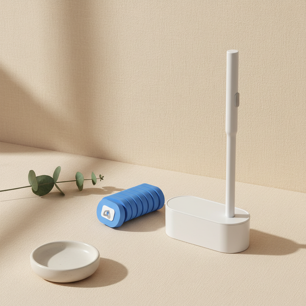 Disposable Toilet Brush Set — 6 Refill Heads