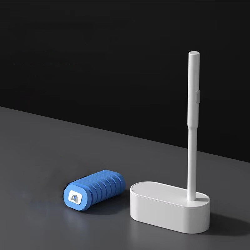 Disposable toilet brush kit — angle