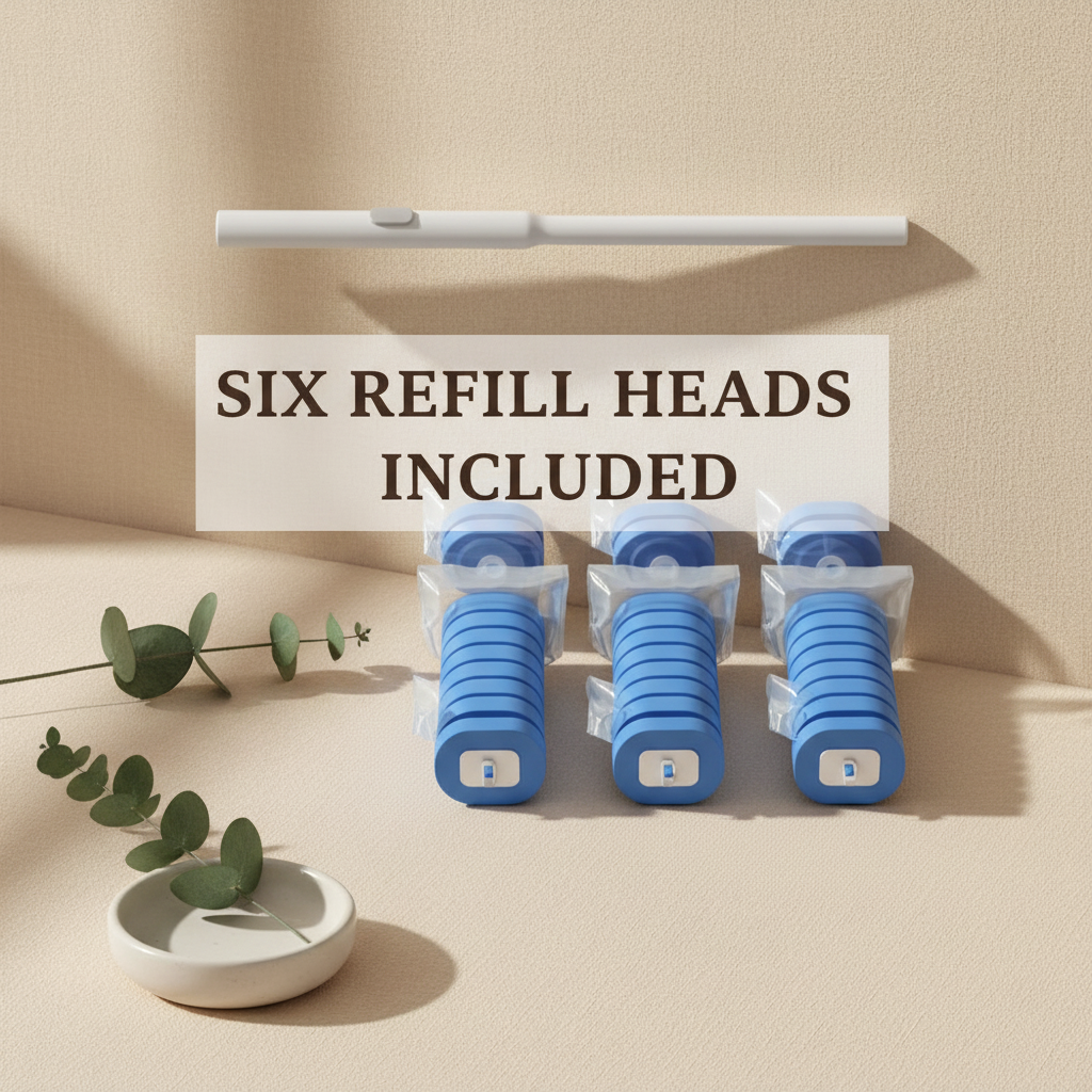 SIX REFILL HEADS INCLUDED
