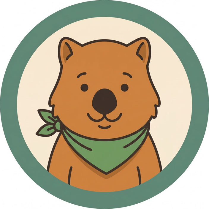 Illustrated wombat mascot avatar for Mia L.'s review